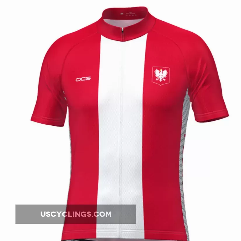 Men's Poland Polska National Flag Cycling Jersey / polish cycling jersey