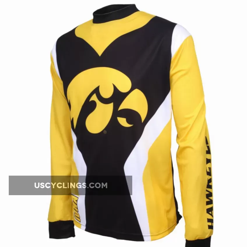 NCAA UI, U of I, UIowa Iowa Hawkeyes Mountain Long Sleeve Bike MTB Cycling Jerseys