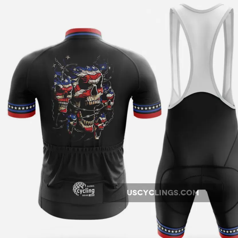 USA Flag Skull V3 - Men's Cycling Kit / Full Set Online
