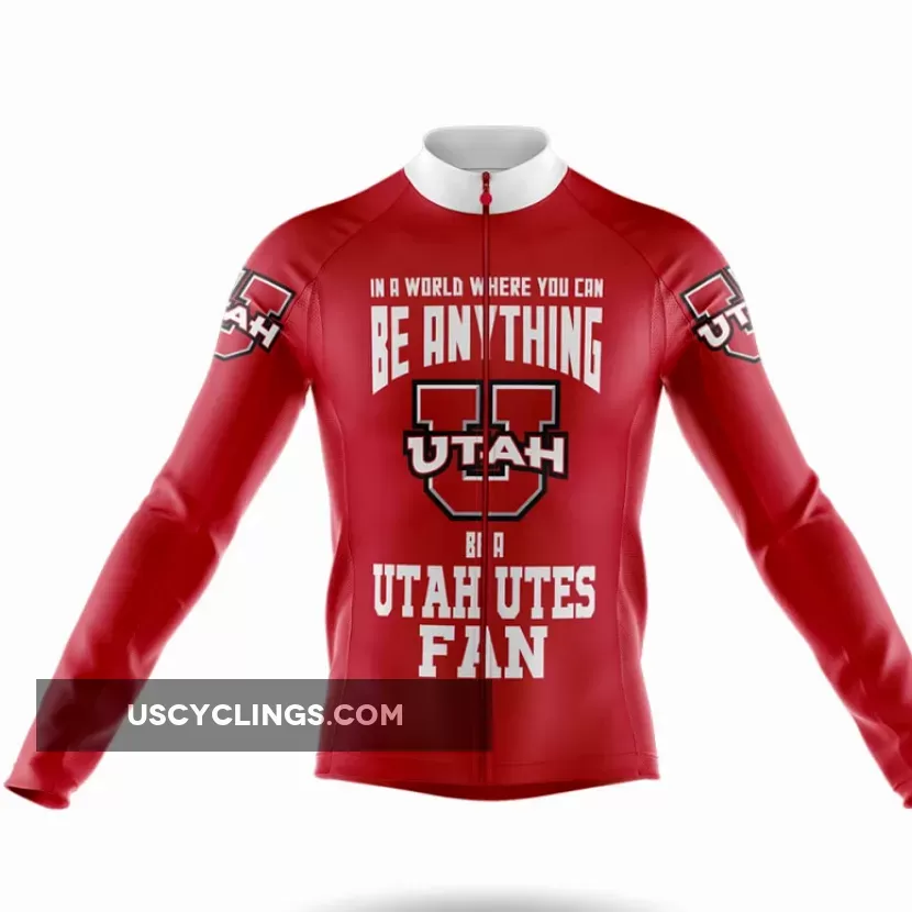 Utah Utes Fan Long Sleeve Cycling Jersey Only Restock