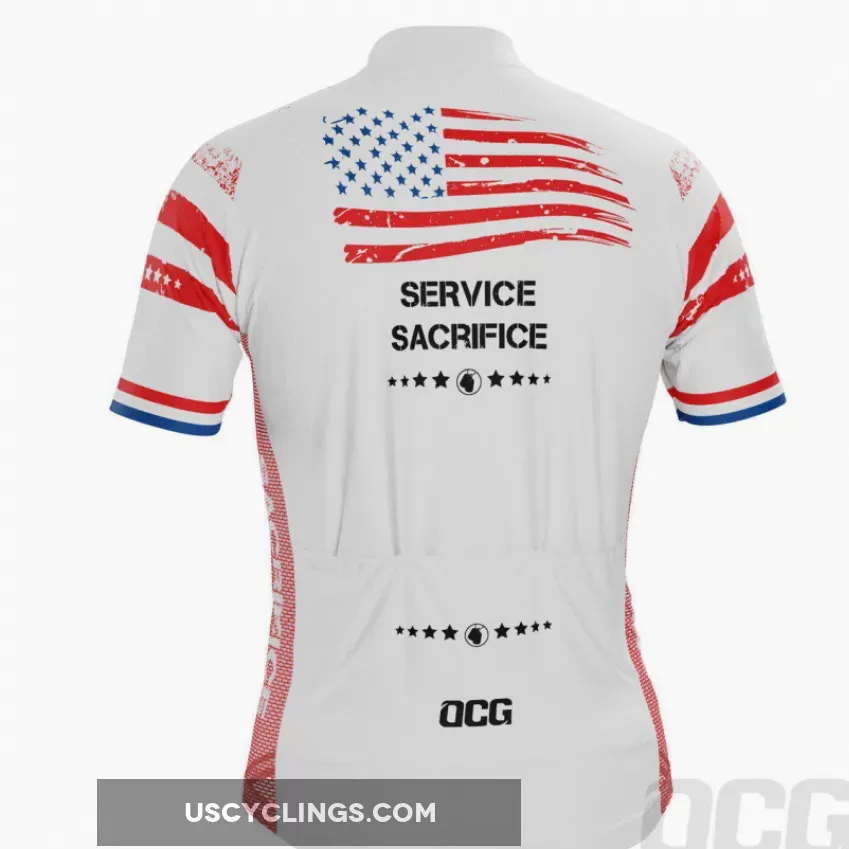 New Releases Men's Military Service Sacrifice Short Sleeve Cycling Jersey