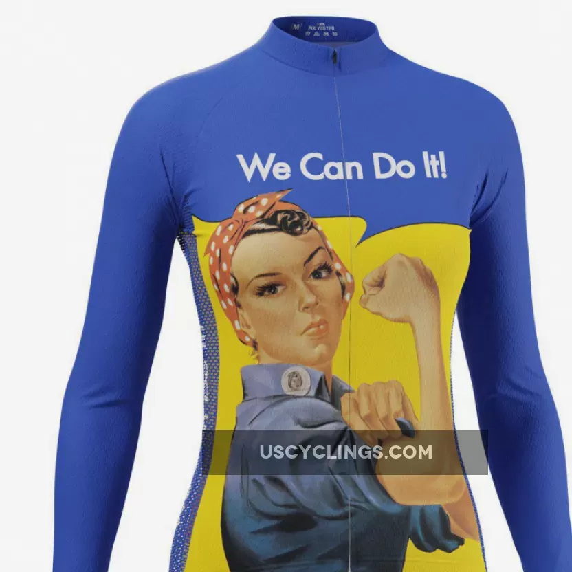 Women's Rosie the Riveter We Can Do It Long Sleeve Cycling Jersey