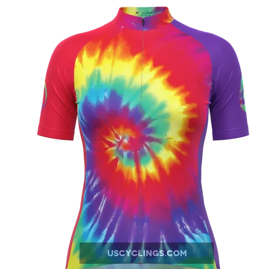 For Sale Women's Tie Dye Love & Peace Cycling Jersey