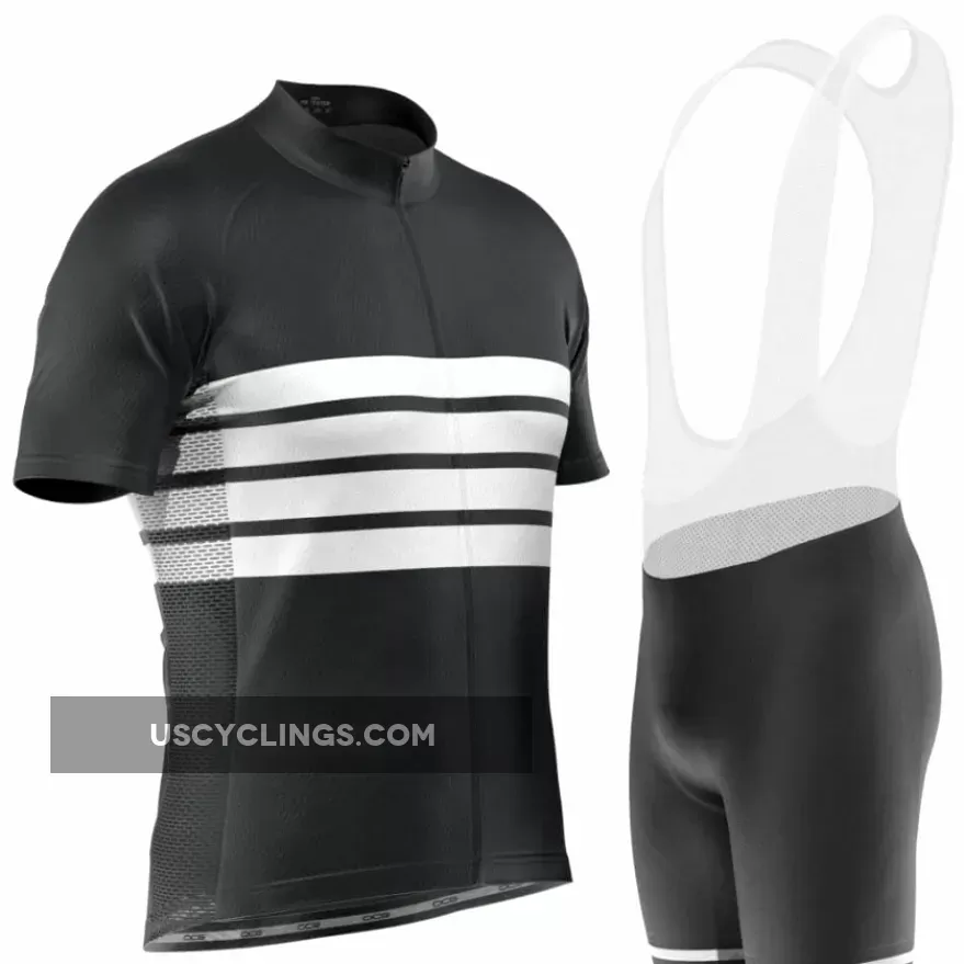 Men's Retro Four Stripe Men's Black Cycling Kit Online