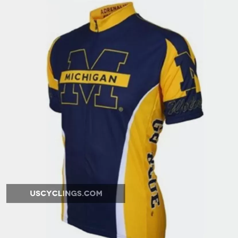 UM Umich University Of Michigan Wolverines Cycling Short Sleeve Jersey Restock