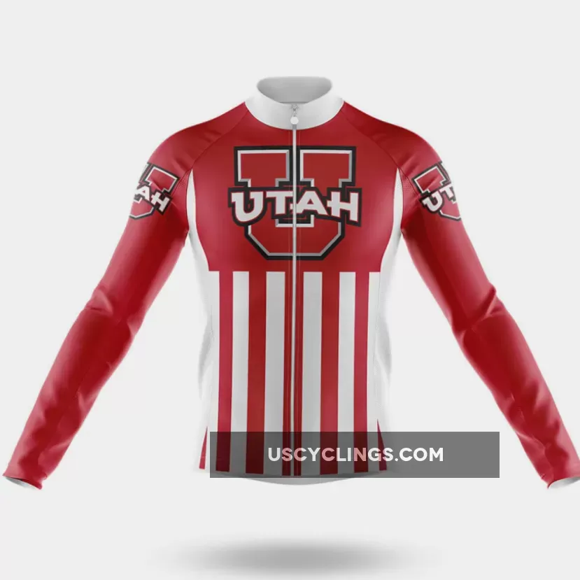 University of Utah USA Long Sleeve Cycling Jersey