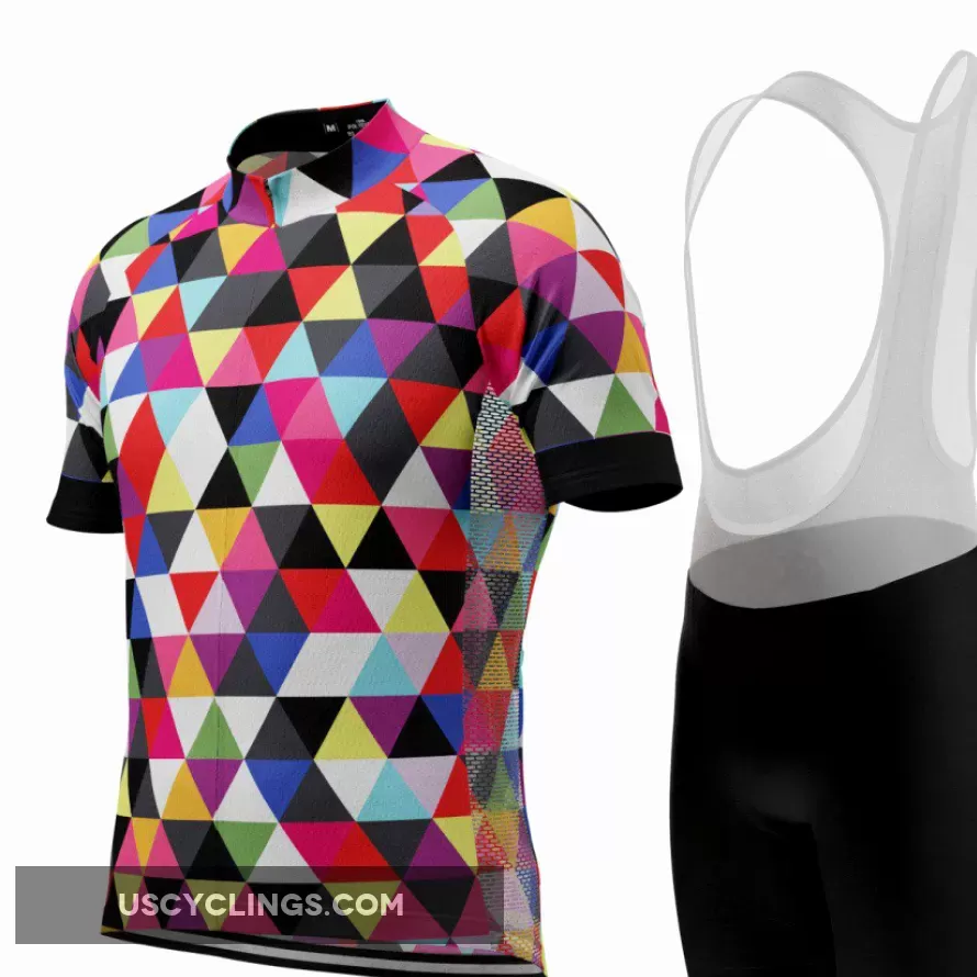 Men's High Viz Color Triangles Pro-Band Cycling Kit New Releases