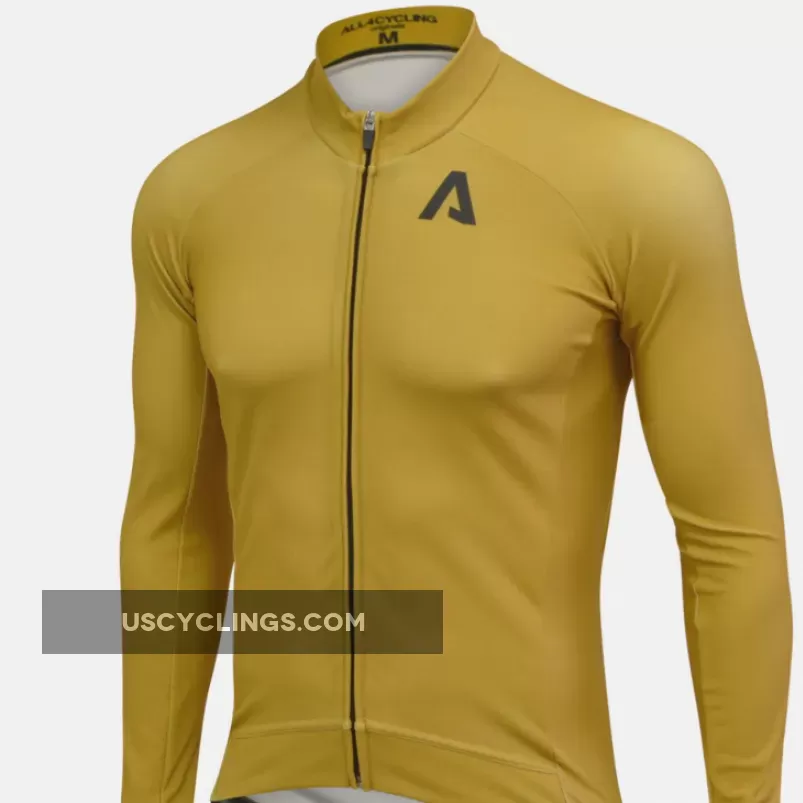 All4cycling Idro Long Sleeves Jersey - Mustard New Releases