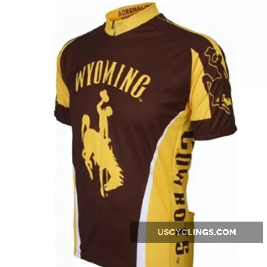 UW University Of Wyoming Cowboys Short Sleeve Road Cycling Jersey For Sale