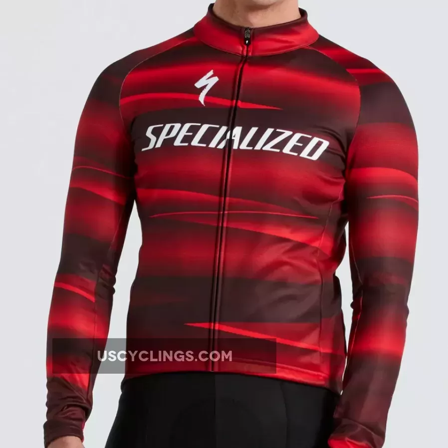 Specialized SL Team Expert Softshell long sleeves jersey - Red - maillot specialized