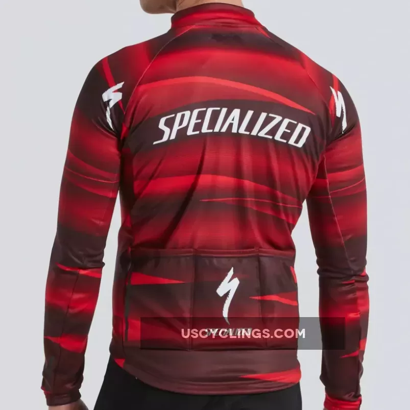 Specialized SL Team Expert Softshell long sleeves jersey - Red - maillot specialized