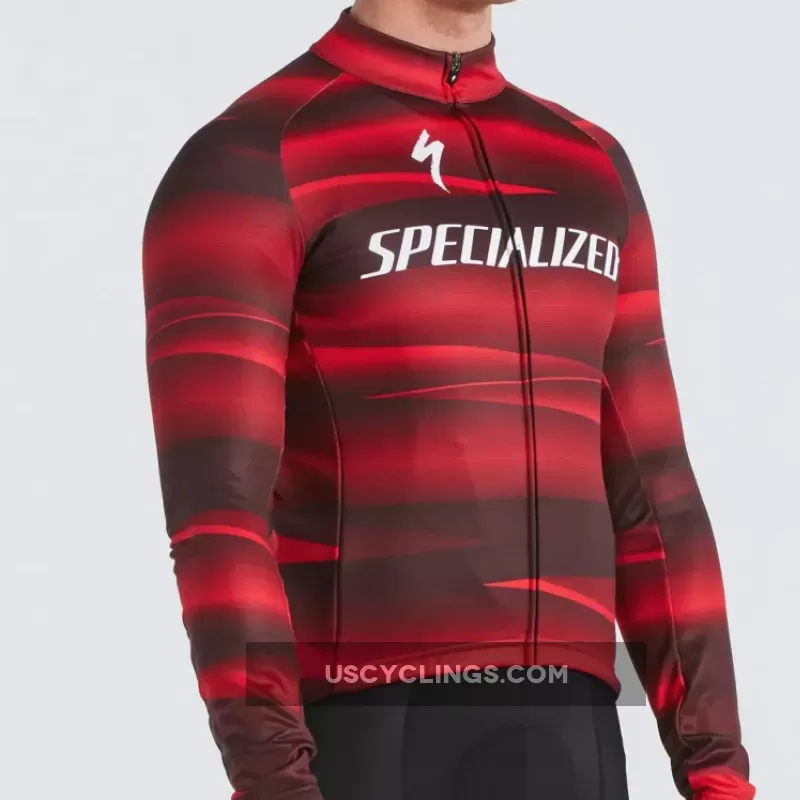 Specialized SL Team Expert Softshell long sleeves jersey - Red - maillot specialized