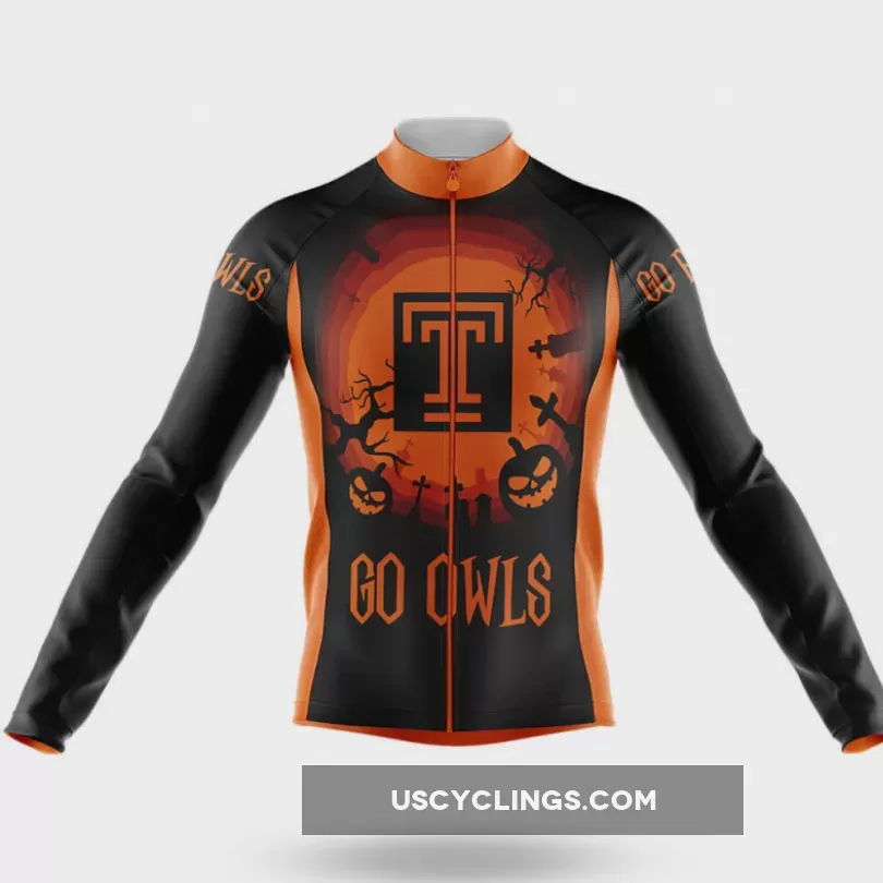 Halloween Temple University Long Sleeve Cycling Jersey