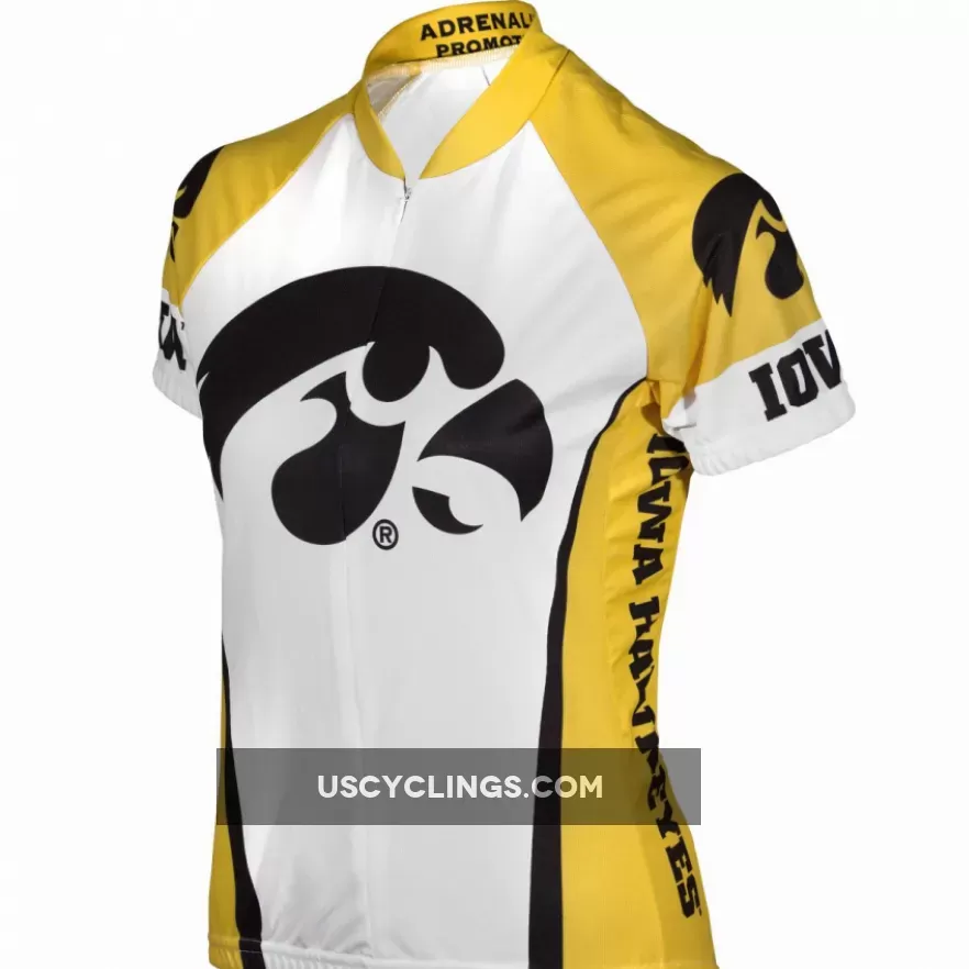 UI Iowa University Hawkeyes White Cycling Short Sleeve Jersey New Releases