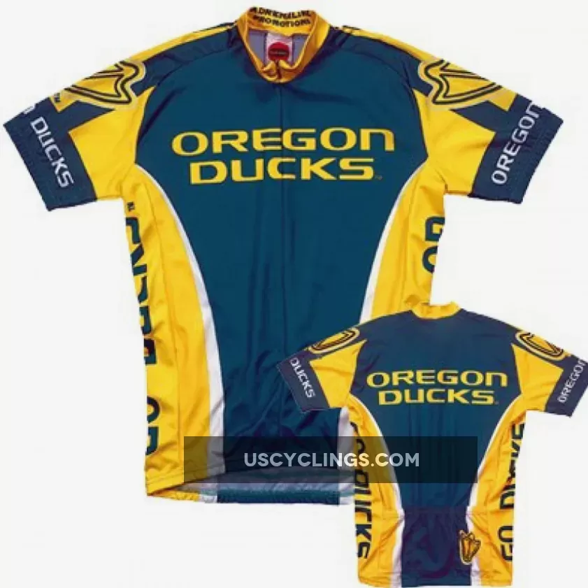 UO University Of Oregon Ducks Cycling Short Sleeve Jersey Black For Sale