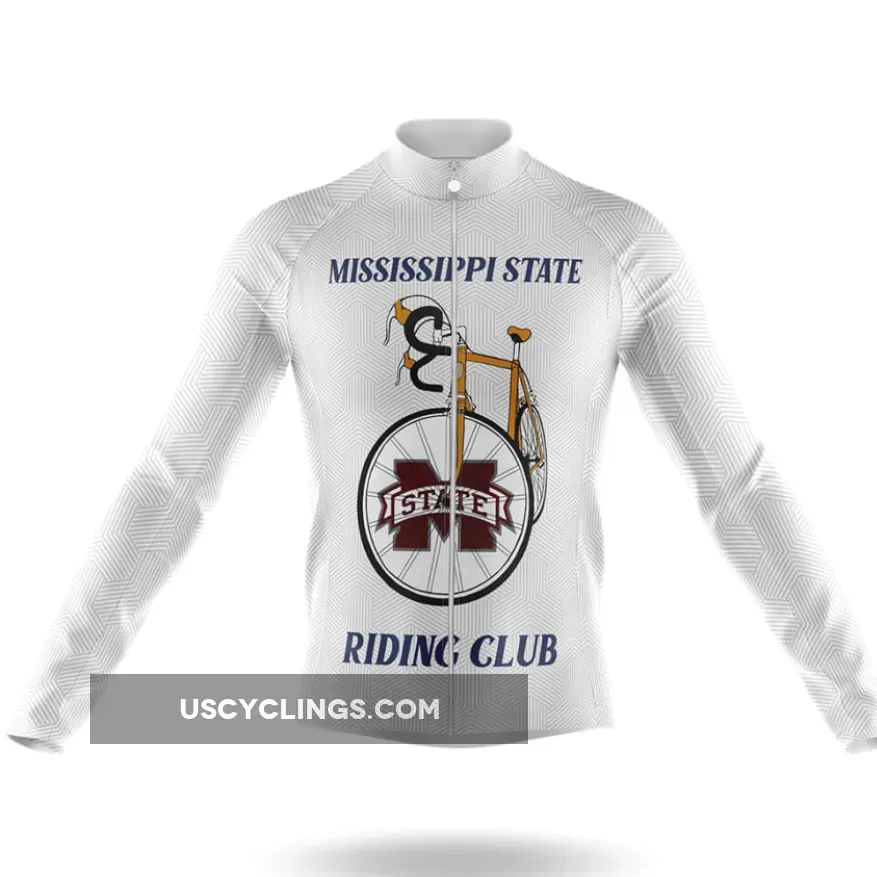 Classic Mississippi State Uni Long Sleeve Cycling Jersey