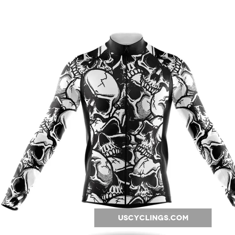 Skull Pattern - Men's Cycling Kit / Long Sleeve Jersey