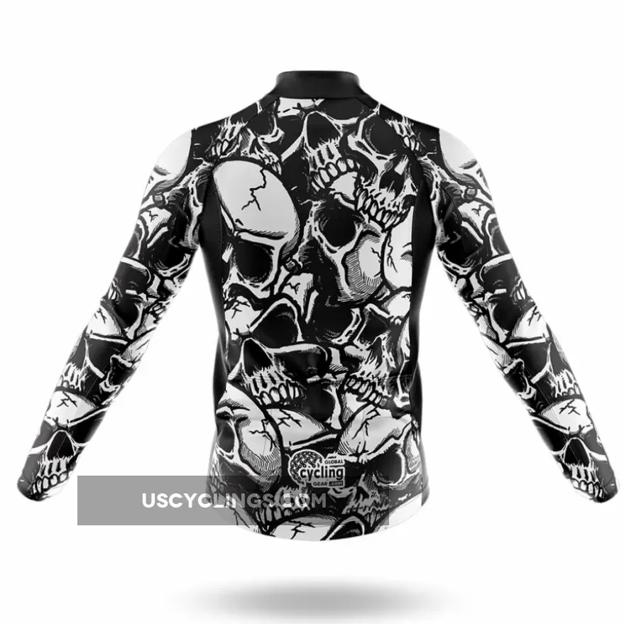 Skull Pattern - Men's Cycling Kit / Long Sleeve Jersey