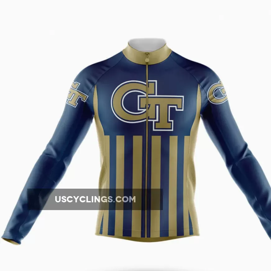 Georgia Tech USA Long Sleeve Cycling Jersey Only For Sale