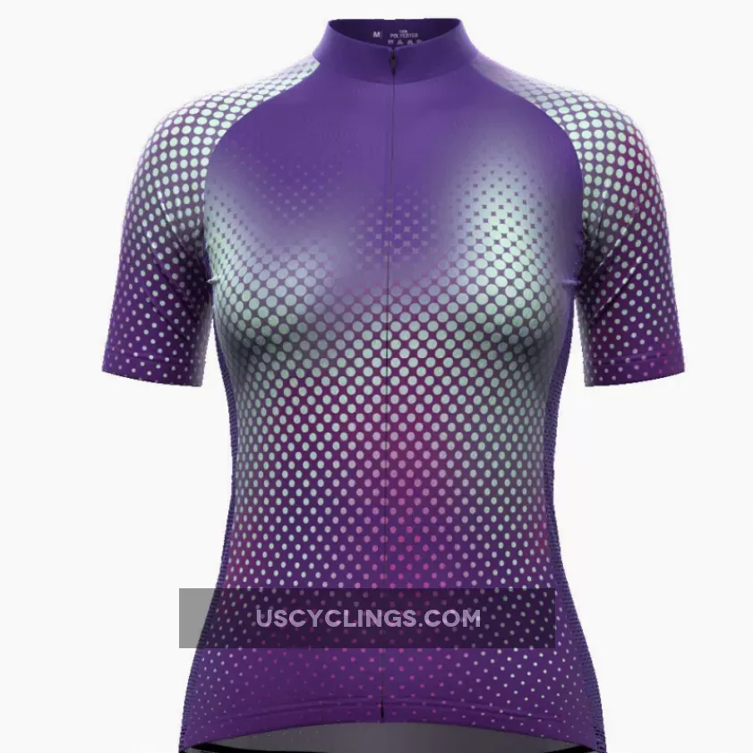 Women's Disco Dots Short Sleeve Cycling Jersey