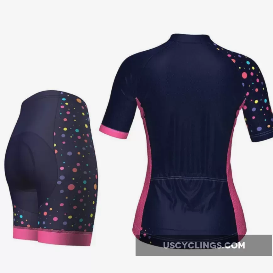 Women's Rainbow Polka Dot Cycling Kit Online