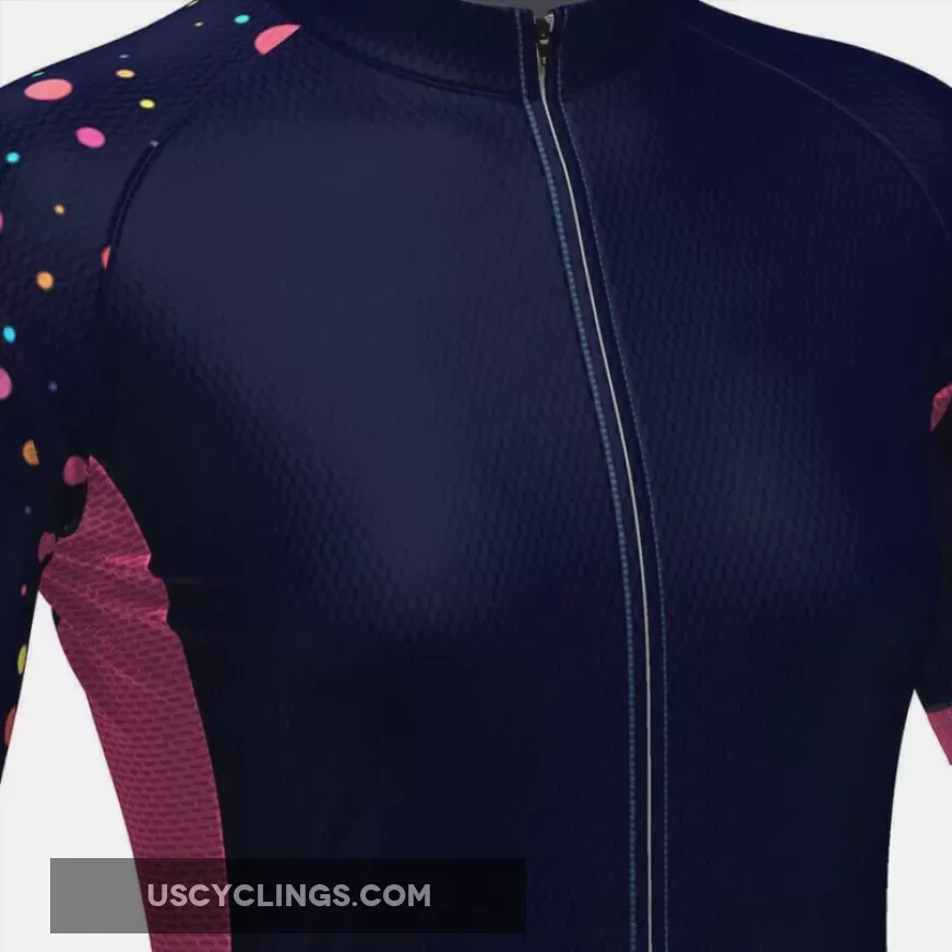 Women's Rainbow Polka Dot Cycling Kit Online