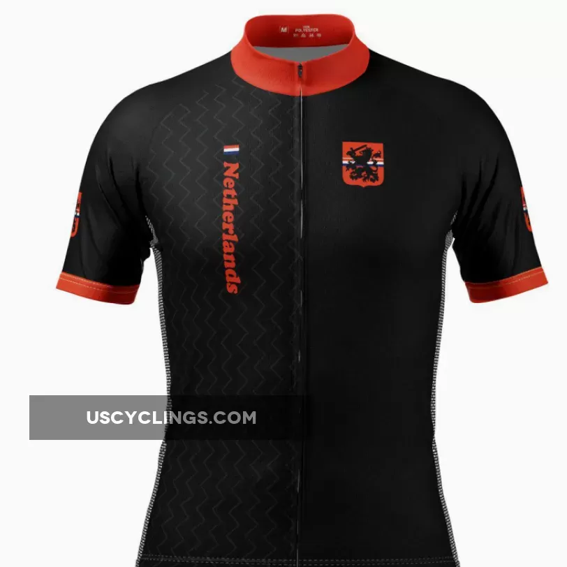 Men's Netherlands Dutch Arrow Short Sleeve Cycling Jersey - netherlands cycling jersey