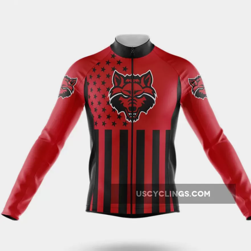 Arkansas State University USA Long Sleeve Cycling Jersey