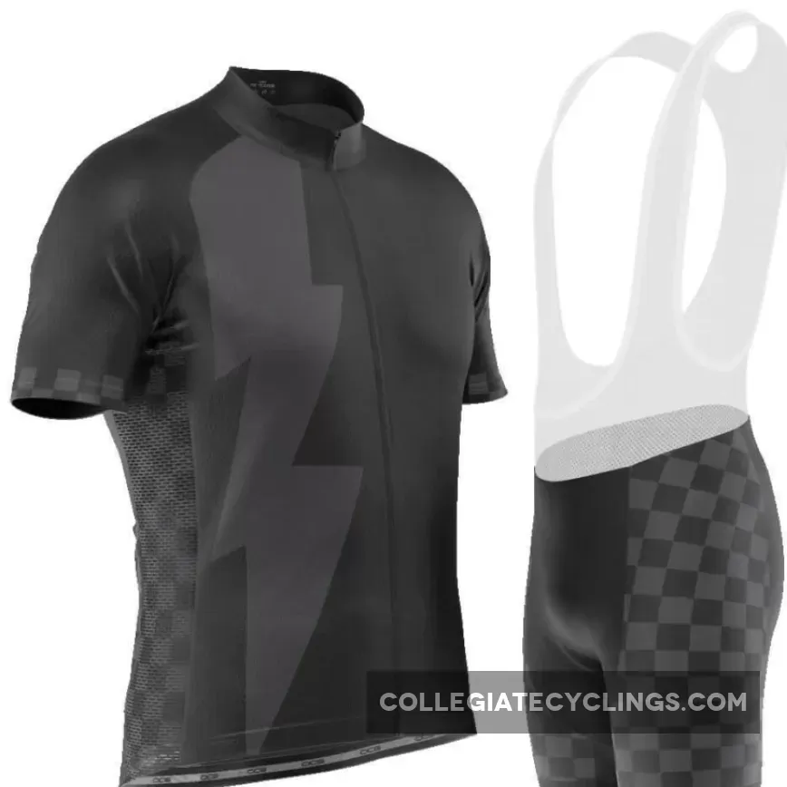 Men's Black Lightning Checkered Pro Band Cycling Kit New Releases