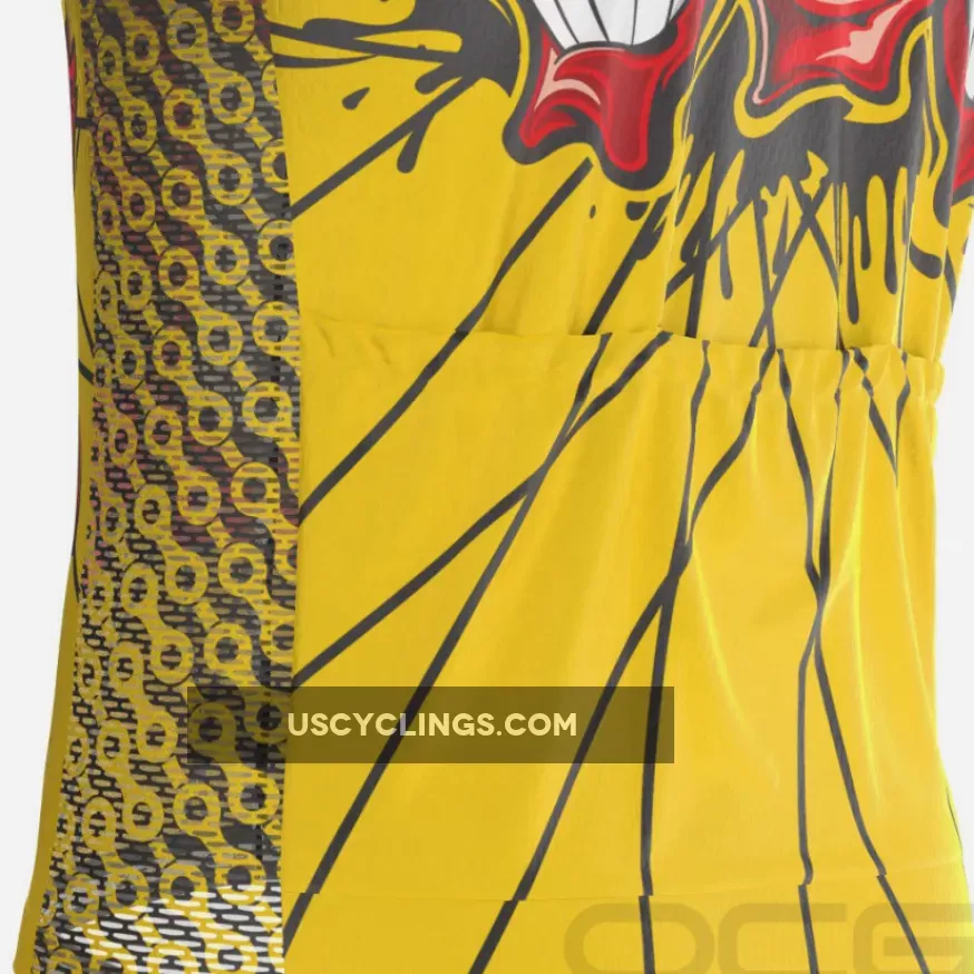 Men's Flaming Red Skull Short Sleeve Cycling Kit Online