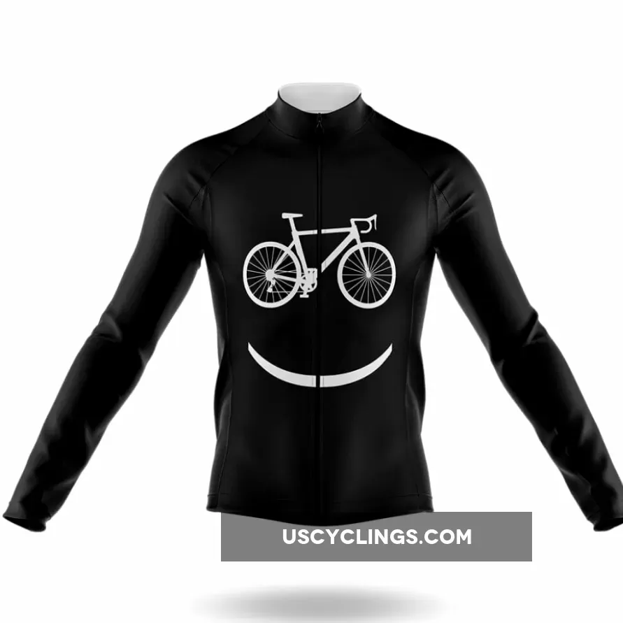 Bike Smiley Face - Men's Cycling Kit / Long Sleeve Jersey