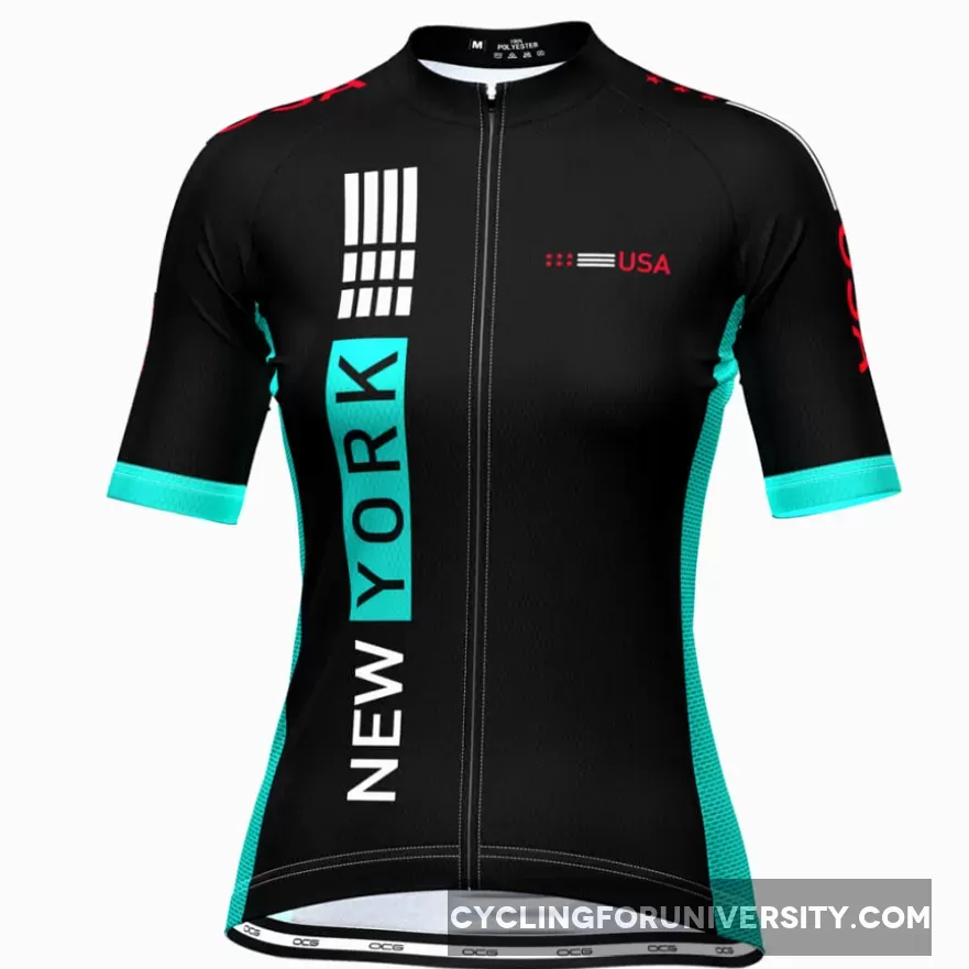 Women's New York USA Techno Short Sleeve Cycling Jersey
