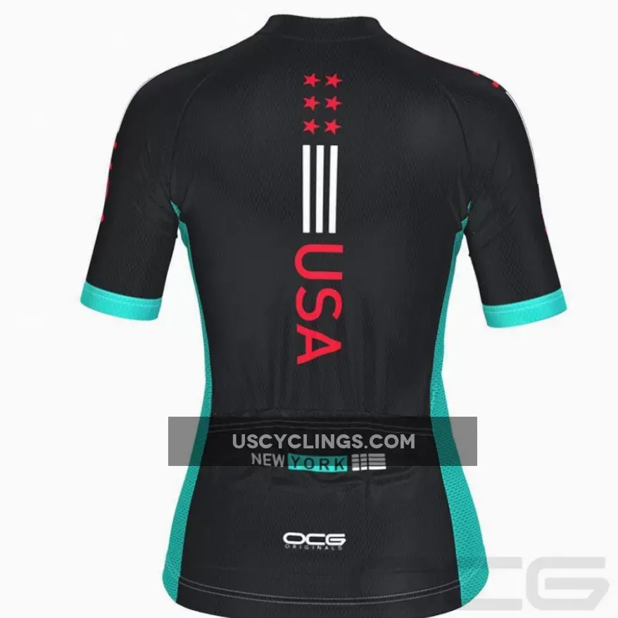 Women's New York USA Techno Short Sleeve Cycling Jersey