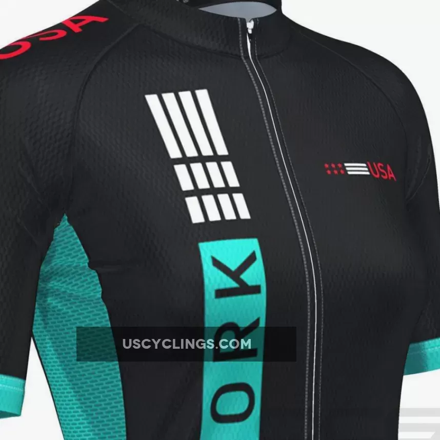 Women's New York USA Techno Short Sleeve Cycling Jersey