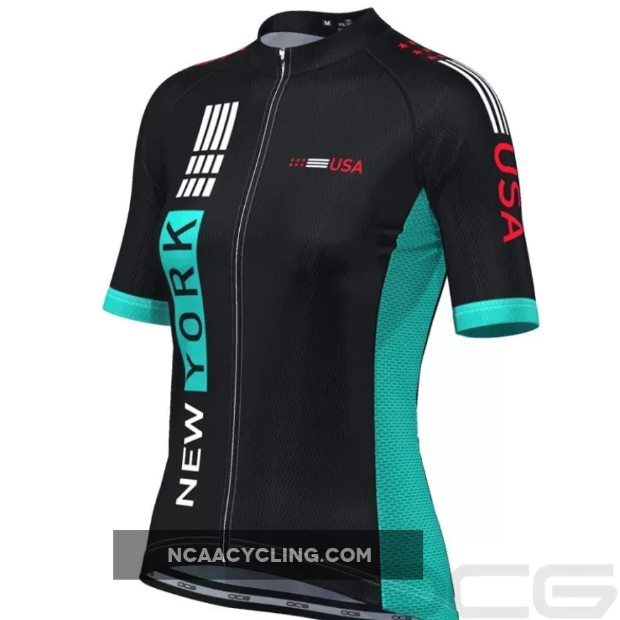 Women's New York USA Techno Short Sleeve Cycling Jersey