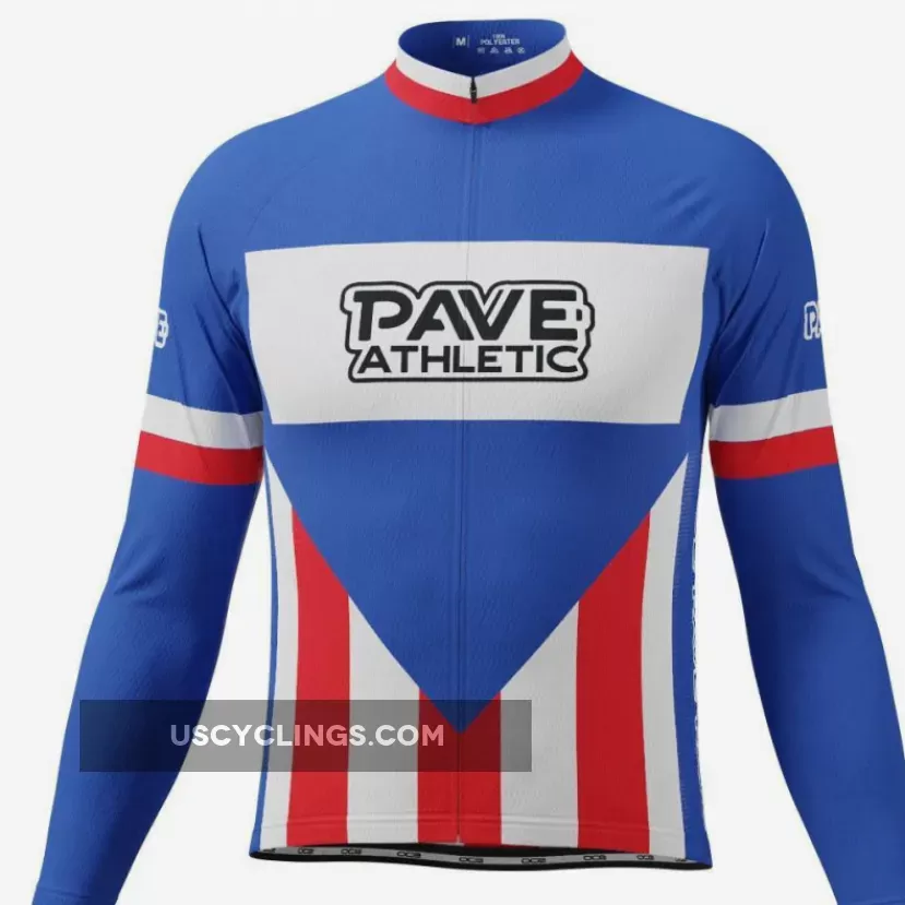 PAVE Athletic Retro Chewing Gum Long Sleeve Cycling Jersey For Sale