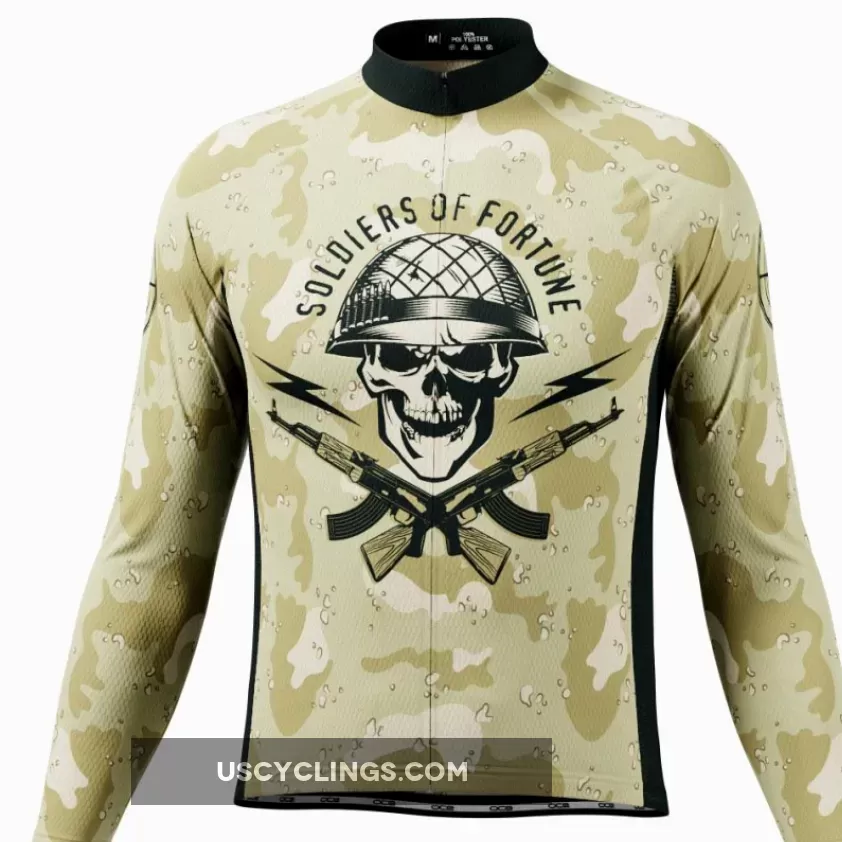 Men's Soldiers Of Fortune Camo Long Sleeve Cycling Jersey New Releases