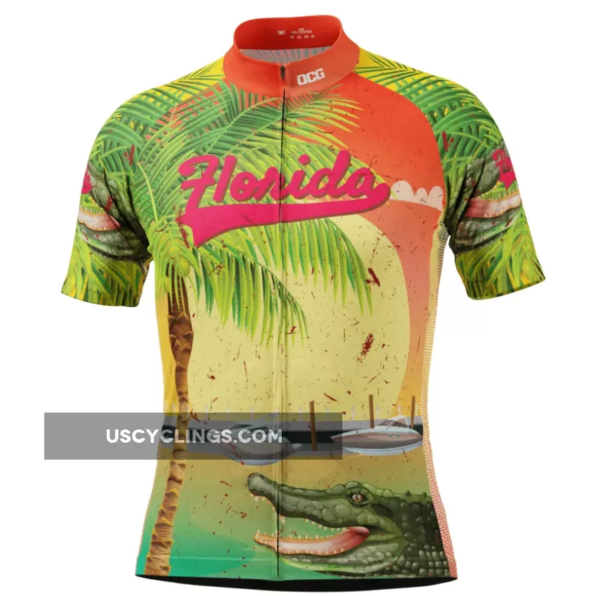 For Sale Men's Florida US State Short Sleeve Cycling Jersey