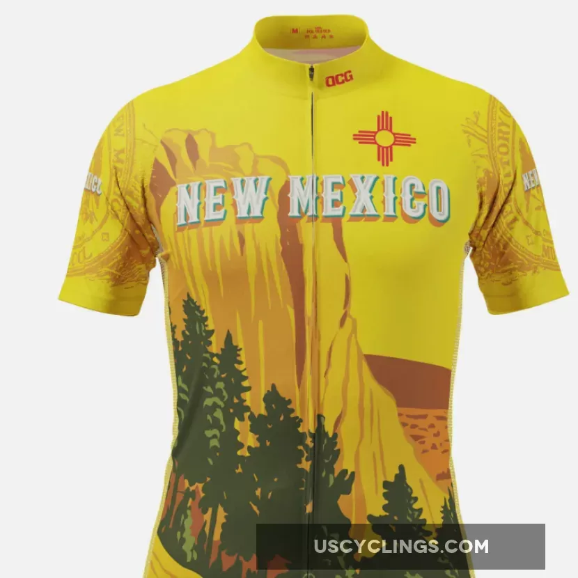 Men's New Mexico Short Sleeve Cycling Jersey new mexico cycling jersey