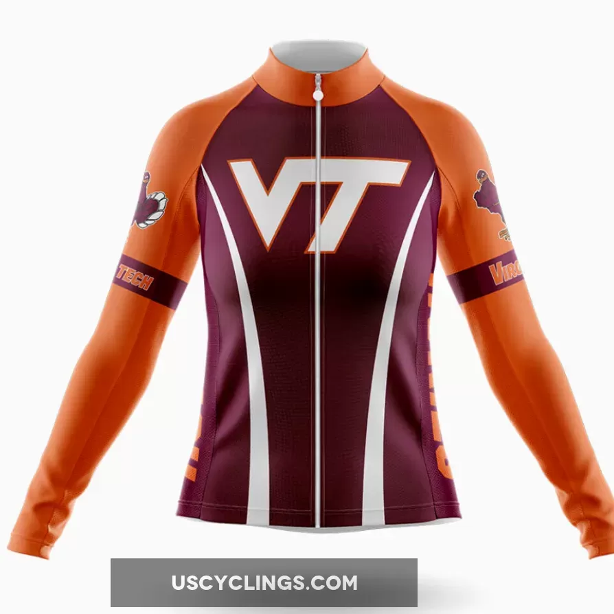Virginia Tech - Women's Long Sleeve Cycling Jersey Restock