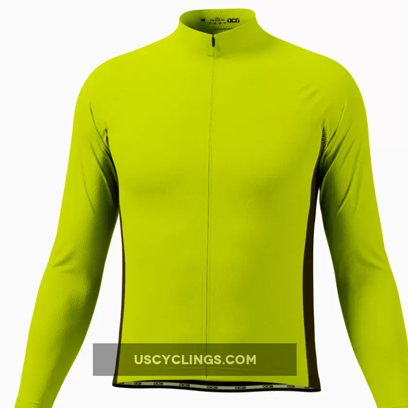 Men's OCG High Viz Neon Long Sleeve Cycling Jersey Online