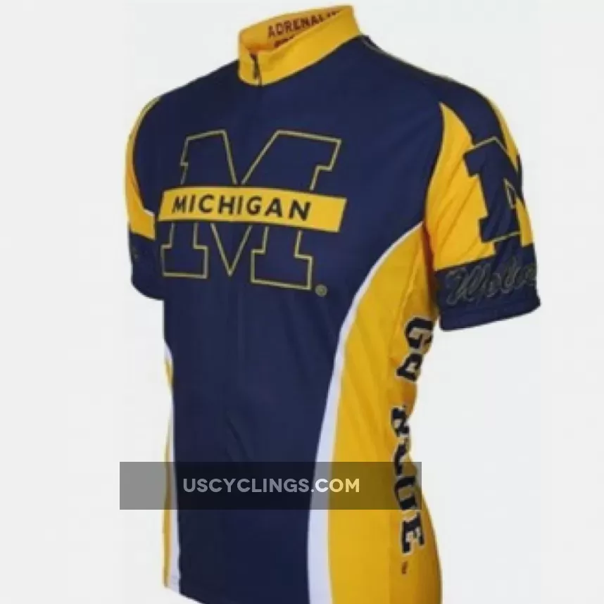 UM University Of Michigan Wolverines Cycling Short Sleeve Jersey For Sale
