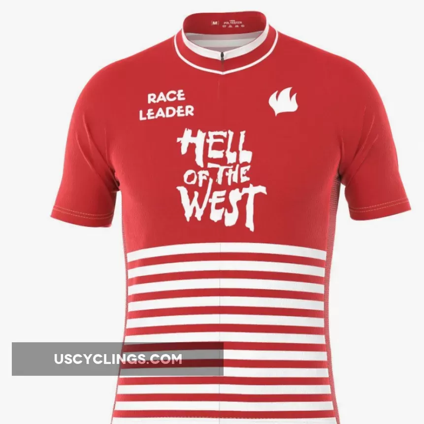 Men's Retro Hell Of The West Short Sleeve Cycling Jersey / hell of the west bike race
