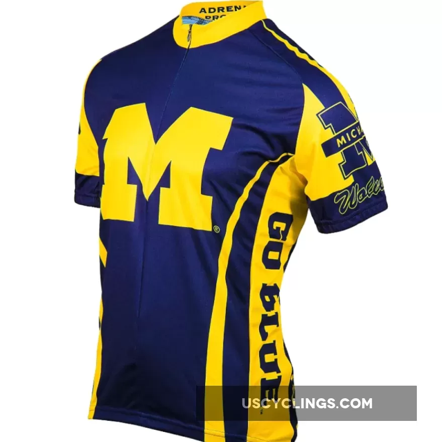 Michigan University Wolverines Cycling Jersey College For Sale