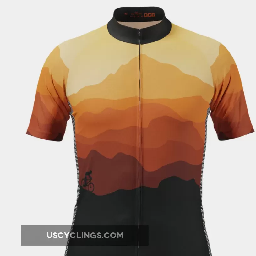 For Sale Men's Ride Free Sunset Short Sleeve Cycling Jersey