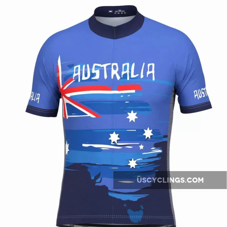 Men's Australian Flag Short Sleeve Cycling Jersey Online