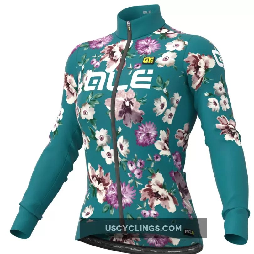 Ale PRR Fiori Long Sleeve Woman Jersey - Green L21027514 Online