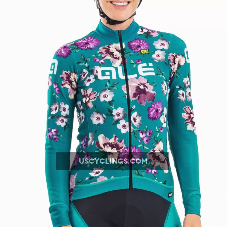 Ale PRR Fiori Long Sleeve Woman Jersey - Green L21027514 Online