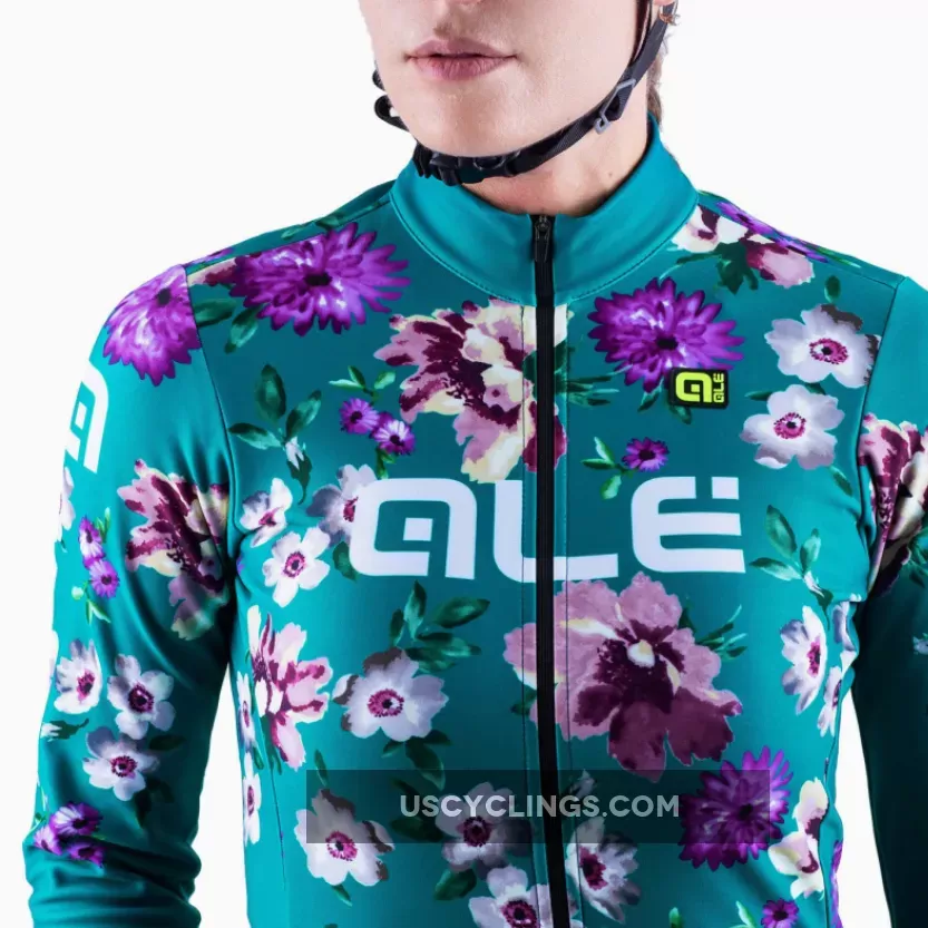 Ale PRR Fiori Long Sleeve Woman Jersey - Green L21027514 Online
