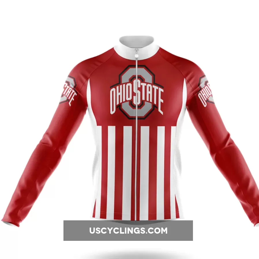 Ohio State University USA Long Sleeve Cycling Jersey